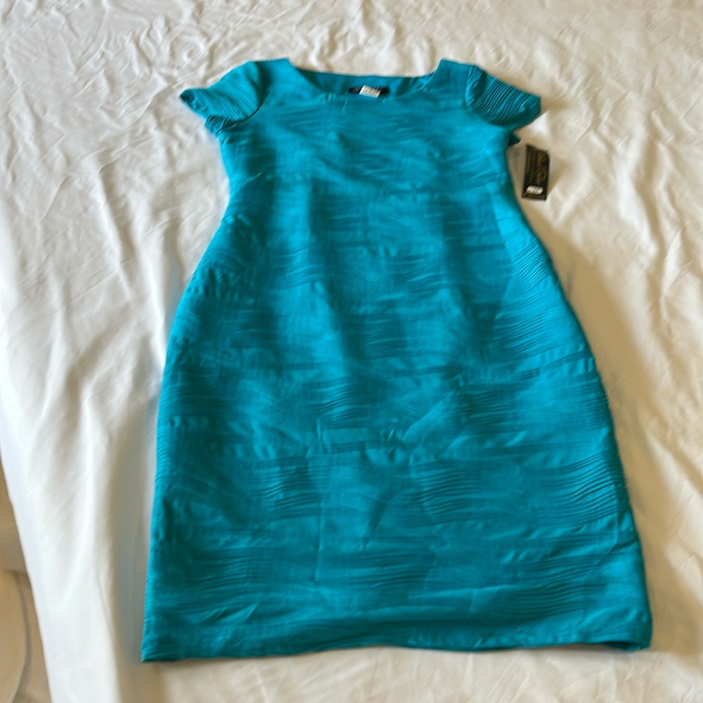 NWT MICHAEL TYLER Turquoise Blue Sheath Dress